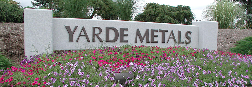 Yarde Metals Sign